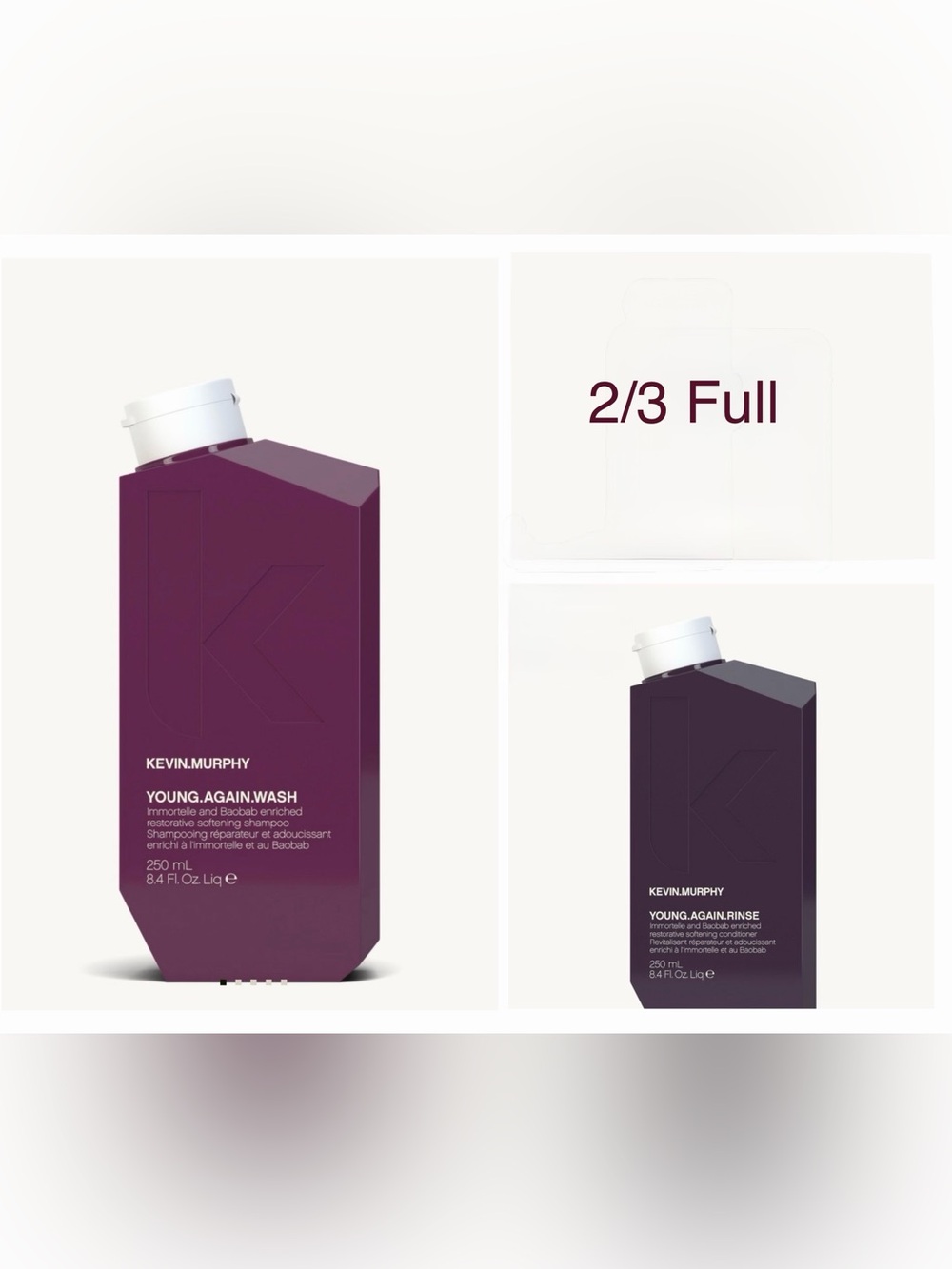 Kevin Murphy Young Again shampoo+rinse 2/3 Full! $94 orig